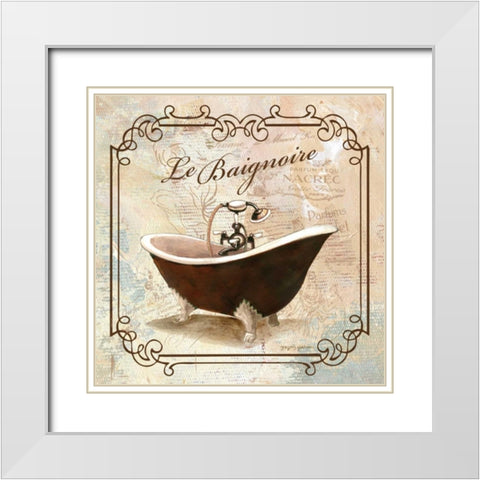 Femme Tub White Modern Wood Framed Art Print with Double Matting by Gorham, Gregory