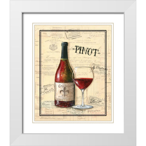 Chateau Fleur de Lis White Modern Wood Framed Art Print with Double Matting by Gorham, Gregory