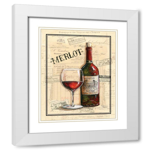 Chateau Rouge White Modern Wood Framed Art Print with Double Matting by Gorham, Gregory
