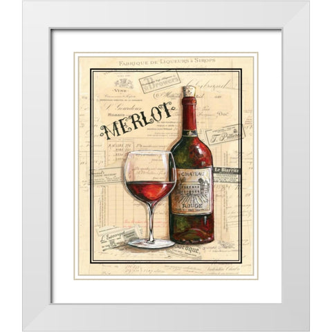 Chateau Rouge White Modern Wood Framed Art Print with Double Matting by Gorham, Gregory