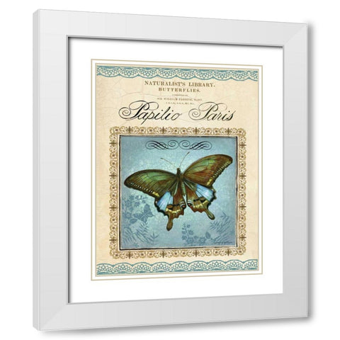 Papilio Paris White Modern Wood Framed Art Print with Double Matting by Gorham, Gregory