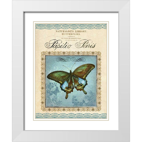 Papilio Paris White Modern Wood Framed Art Print with Double Matting by Gorham, Gregory