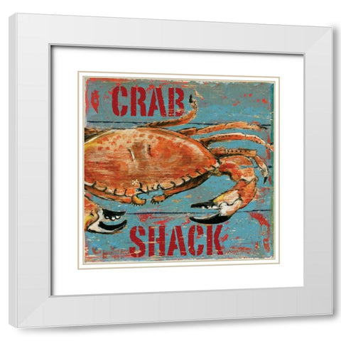 Crab Shack White Modern Wood Framed Art Print with Double Matting by Gorham, Gregory