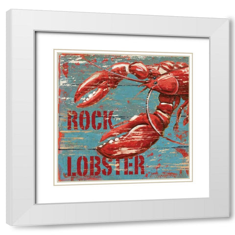 Rock Lobster White Modern Wood Framed Art Print with Double Matting by Gorham, Gregory