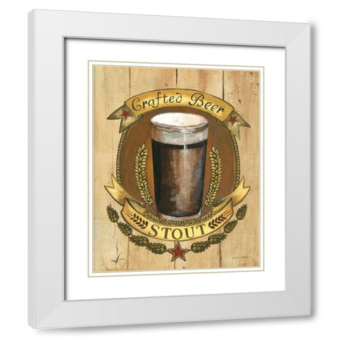 Crafted Beer White Modern Wood Framed Art Print with Double Matting by Gorham, Gregory