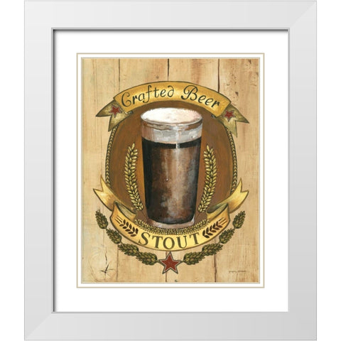 Crafted Beer White Modern Wood Framed Art Print with Double Matting by Gorham, Gregory