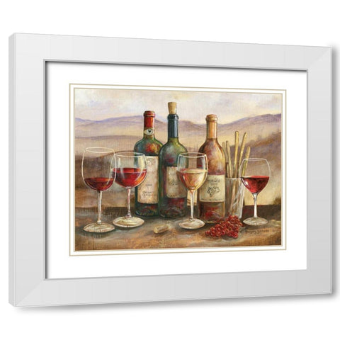 Tuscan Banquet White Modern Wood Framed Art Print with Double Matting by Gorham, Gregory