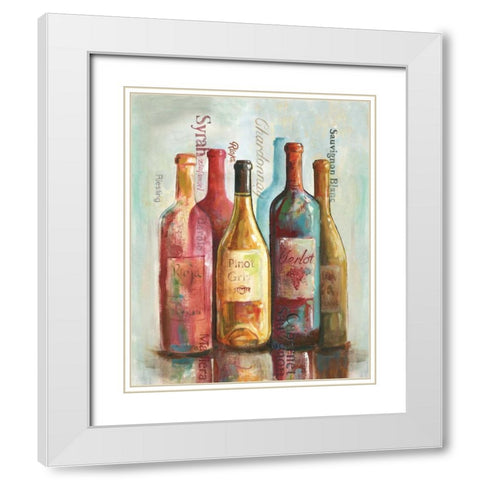 Wine Cellar Motif I White Modern Wood Framed Art Print with Double Matting by Gorham, Gregory