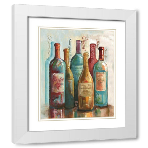 Wine Cellar Motif II White Modern Wood Framed Art Print with Double Matting by Gorham, Gregory