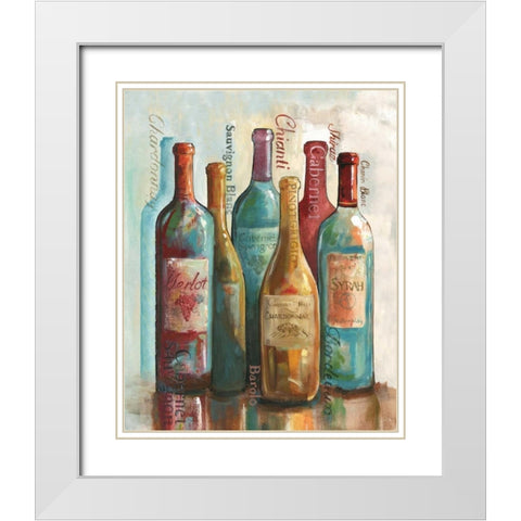 Wine Cellar Motif II White Modern Wood Framed Art Print with Double Matting by Gorham, Gregory