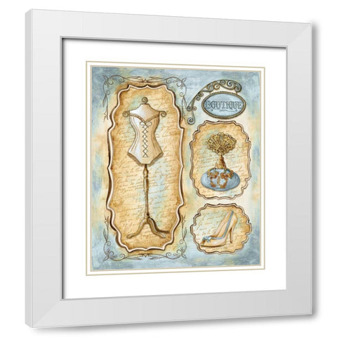 Paris Boutique I White Modern Wood Framed Art Print with Double Matting by Gorham, Gregory