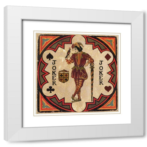 Joker White Modern Wood Framed Art Print with Double Matting by Gorham, Gregory