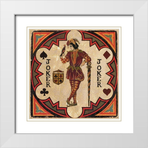 Joker White Modern Wood Framed Art Print with Double Matting by Gorham, Gregory