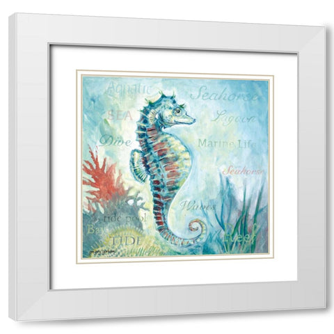 Marine Life Motif I White Modern Wood Framed Art Print with Double Matting by Gorham, Gregory