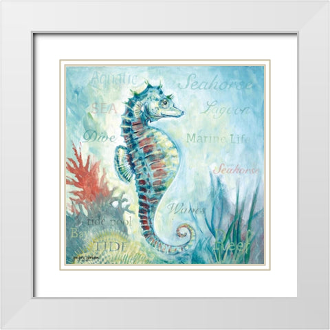 Marine Life Motif I White Modern Wood Framed Art Print with Double Matting by Gorham, Gregory