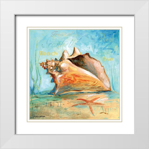 Marine Life Motif III White Modern Wood Framed Art Print with Double Matting by Gorham, Gregory