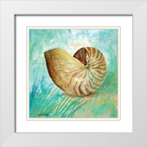 Marine Life Motif IV White Modern Wood Framed Art Print with Double Matting by Gorham, Gregory