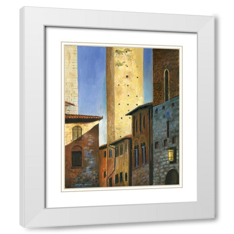 Italian Scene II White Modern Wood Framed Art Print with Double Matting by Gorham, Gregory