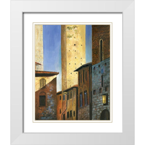 Italian Scene II White Modern Wood Framed Art Print with Double Matting by Gorham, Gregory