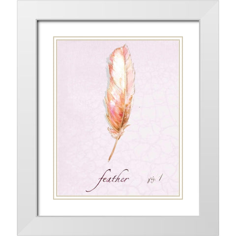Feather Dance White Modern Wood Framed Art Print with Double Matting by Gorham, Gregory
