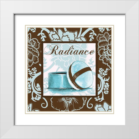 Fashion Blue Radiance White Modern Wood Framed Art Print with Double Matting by Gorham, Gregory