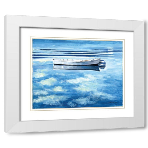 Skiff White Modern Wood Framed Art Print with Double Matting by Gorham, Gregory