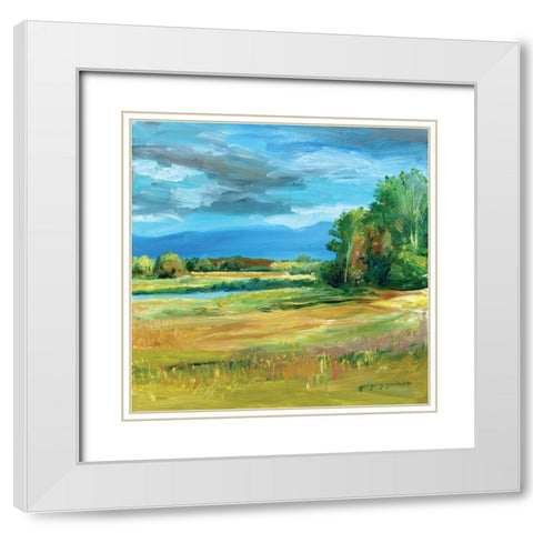 Along The Kootenai White Modern Wood Framed Art Print with Double Matting by Gorham, Gregory