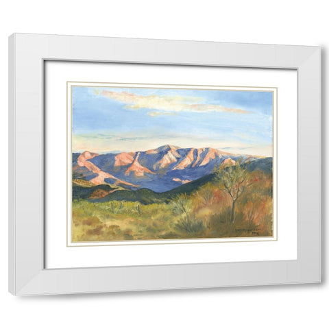 Mountain View 2 White Modern Wood Framed Art Print with Double Matting by Gorham, Gregory