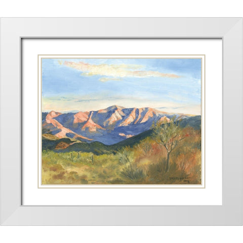 Mountain View 2 White Modern Wood Framed Art Print with Double Matting by Gorham, Gregory