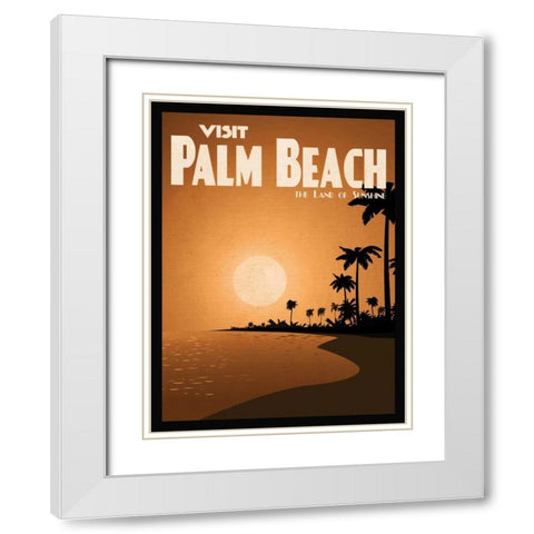 Palm Beach White Modern Wood Framed Art Print with Double Matting by Giacopelli, Jason