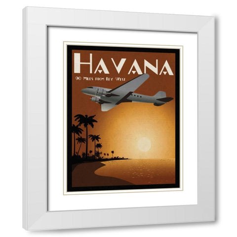 Havana White Modern Wood Framed Art Print with Double Matting by Giacopelli, Jason