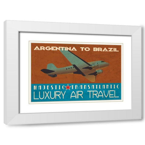 Air Travel White Modern Wood Framed Art Print with Double Matting by Giacopelli, Jason