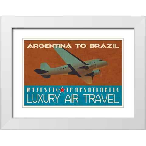 Air Travel White Modern Wood Framed Art Print with Double Matting by Giacopelli, Jason