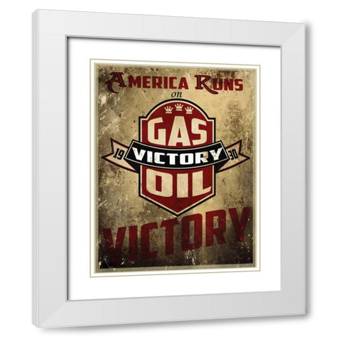 Victory Gas II White Modern Wood Framed Art Print with Double Matting by Giacopelli, Jason