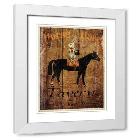 Horse and Hare Tavern White Modern Wood Framed Art Print with Double Matting by Giacopelli, Jason
