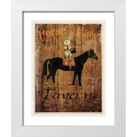 Horse and Hare Tavern White Modern Wood Framed Art Print with Double Matting by Giacopelli, Jason