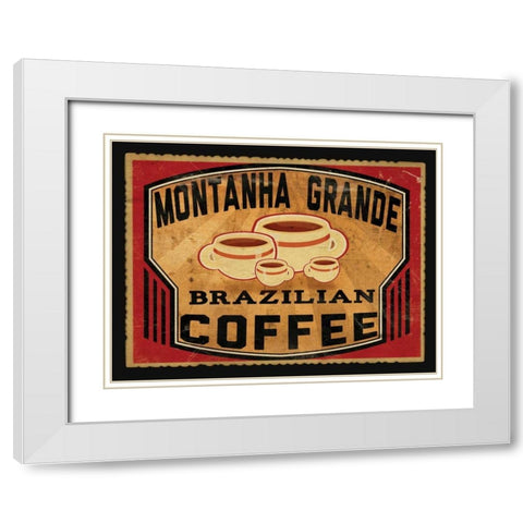 Brazillian Coffee White Modern Wood Framed Art Print with Double Matting by Giacopelli, Jason