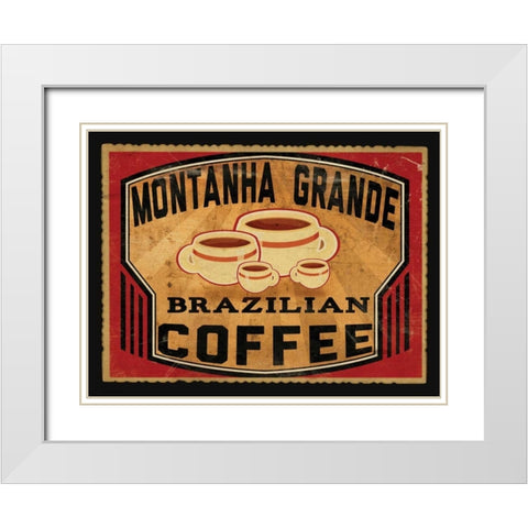 Brazillian Coffee White Modern Wood Framed Art Print with Double Matting by Giacopelli, Jason