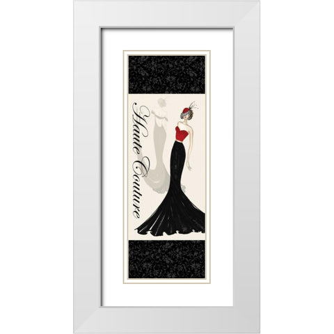 Haute Couture I White Modern Wood Framed Art Print with Double Matting by Guinn, Katie