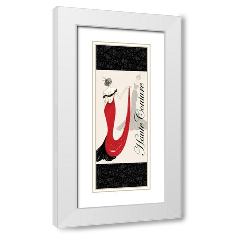 Haute Couture II White Modern Wood Framed Art Print with Double Matting by Guinn, Katie