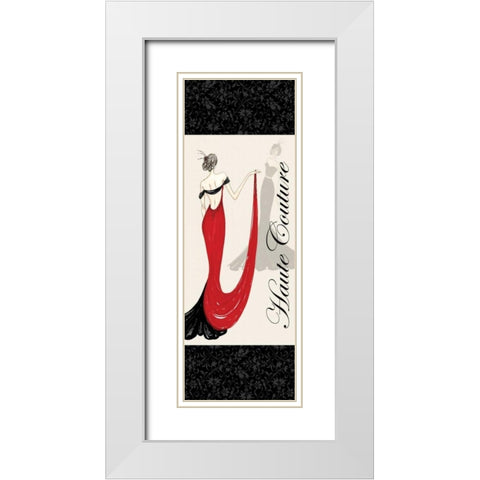 Haute Couture II White Modern Wood Framed Art Print with Double Matting by Guinn, Katie