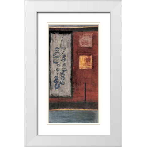 Earth White Modern Wood Framed Art Print with Double Matting by Hargittai, Paul