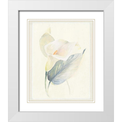 Calla Lily III White Modern Wood Framed Art Print with Double Matting by Hargittai, Paul