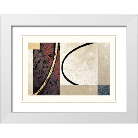 Line and Verse #II5 White Modern Wood Framed Art Print with Double Matting by Holland, Cynthia