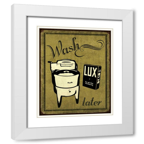 Wash White Modern Wood Framed Art Print with Double Matting by Harbick, N