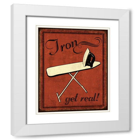 Iron White Modern Wood Framed Art Print with Double Matting by Harbick, N