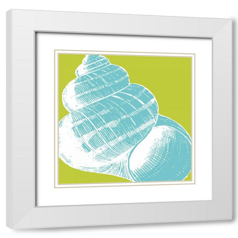 Graphic Shell III White Modern Wood Framed Art Print with Double Matting by Harbick, N