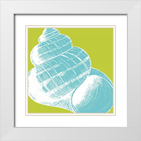 Graphic Shell III White Modern Wood Framed Art Print with Double Matting by Harbick, N