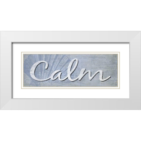 Calm White Modern Wood Framed Art Print with Double Matting by Harbick, N