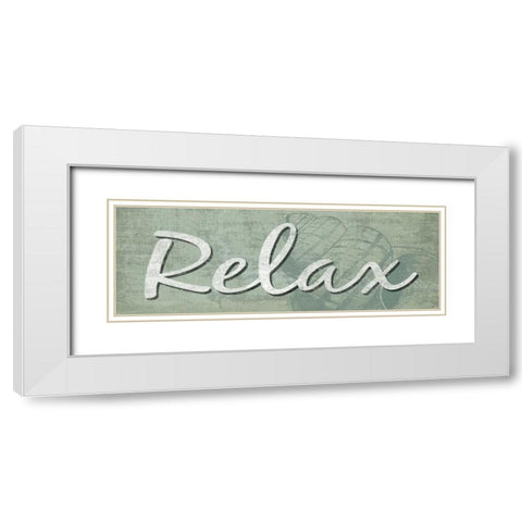 Relax White Modern Wood Framed Art Print with Double Matting by Harbick, N